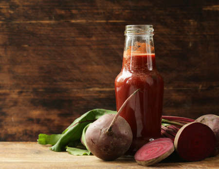 Natural organic fresh beet juice, healthy food