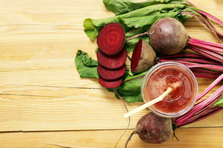 Natural organic fresh beet juice, healthy food