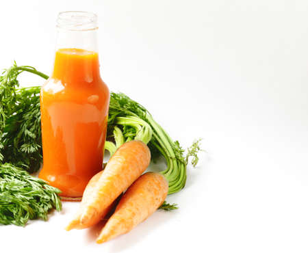 Natural organic fresh juice from carrots, healthy foodの写真素材