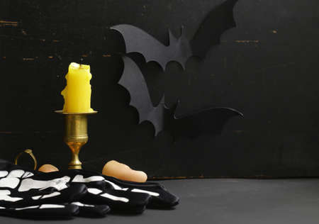 The composition decor for Halloween holiday