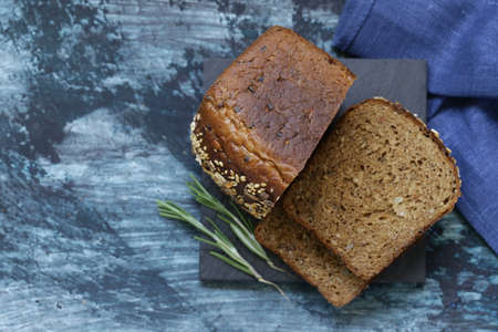 Rye wholemeal bread - healthy foodの写真素材