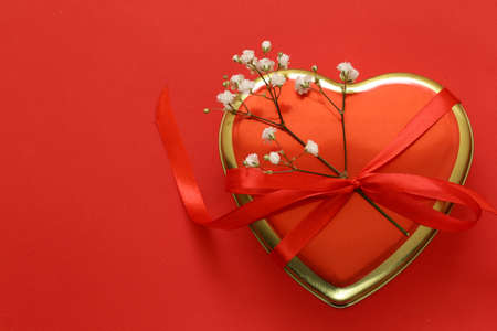 Happy Valentines day holiday flowers and hearts love symbols