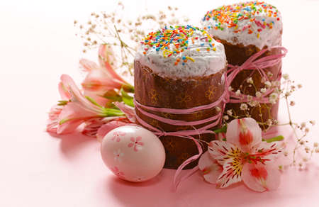 Happy Easter holiday! Decorative colorful eggs, symbol of a spring event