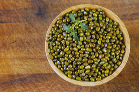 Green mung beans for healthy foodの写真素材