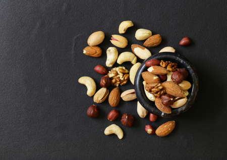 nuts mix for a healthy diet (cashew, pistachios, hazelnuts, walnuts, almonds)の写真素材