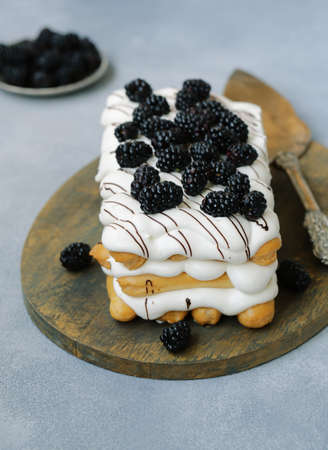 Italian dessert cake tiramisuの写真素材