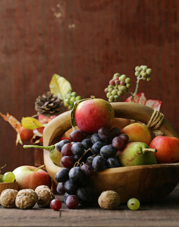 autumn still-life fruit organic harvestの写真素材