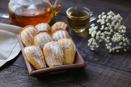French cookies Madeleine in the form of shells