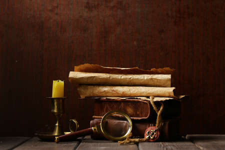 background for man cabinet room, brown color vintage elements