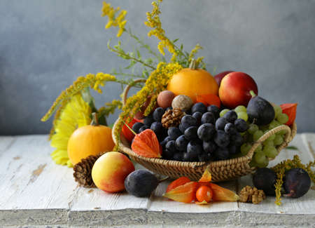 autumn still-life fruit organic harvest