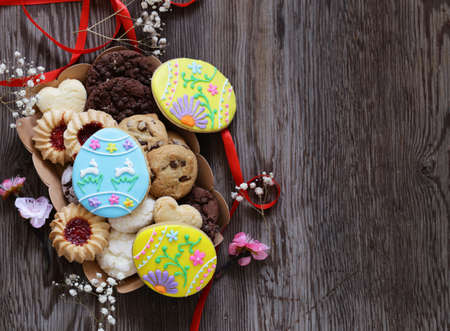 homemade easter gingerbread for holiday treatsの写真素材