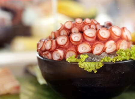 fresh fish and seafood, Thailand marketの写真素材