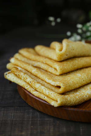 homemade thin pancakes for breakfast