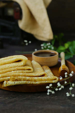 homemade thin pancakes for breakfast