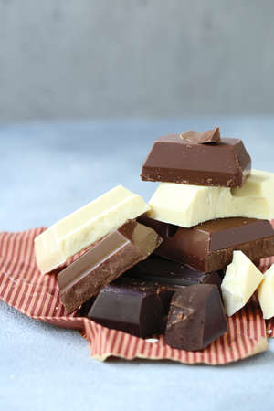 confectionery chocolate bars on the table