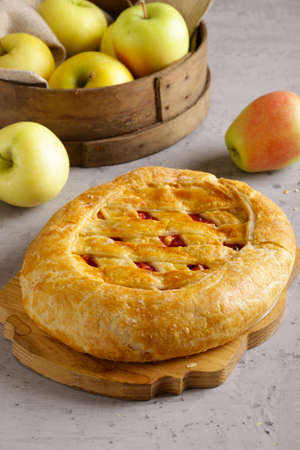 homemade apple pie for dessertの写真素材