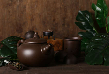 tea set for the ceremony green tea