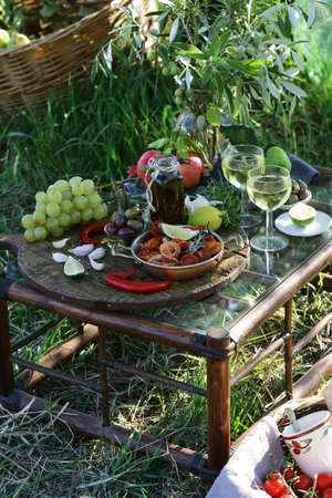 large prawns fried in a pan with herbs and pepperの写真素材