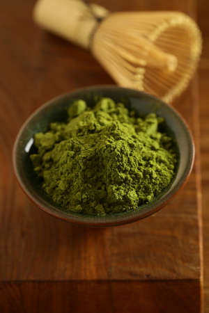 natural organic matcha green tea powderの写真素材