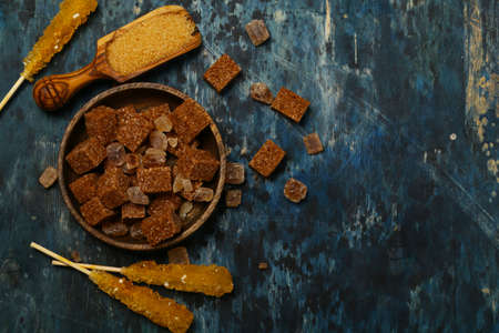 natural organic cane brown sugarの写真素材