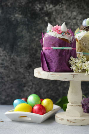 traditional easter cake muffin with sugar icing