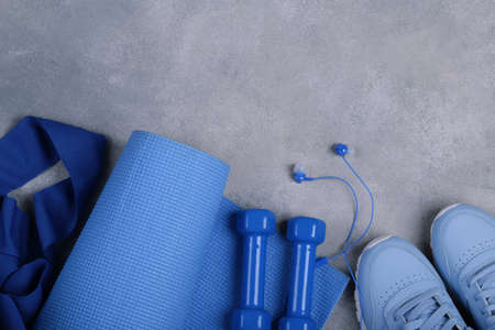 fitness items for a healthy lifestyleの写真素材