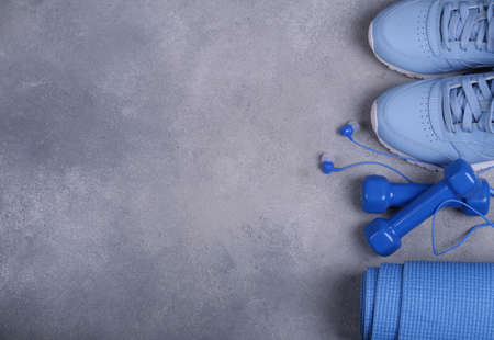 fitness items for a healthy lifestyleの写真素材