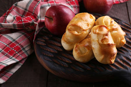 sweet buns with apple fillingの写真素材
