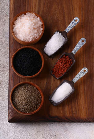 natural organic colored salt for foodの写真素材