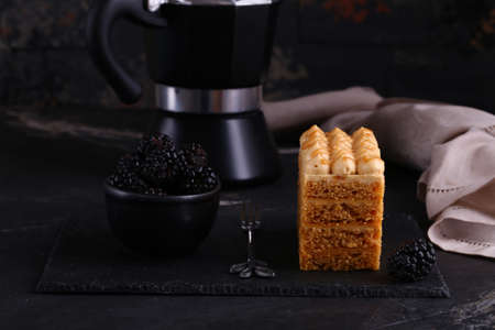 homemade sponge cake for dessert