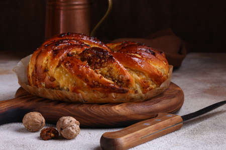 homemade hazelnut cake with orange