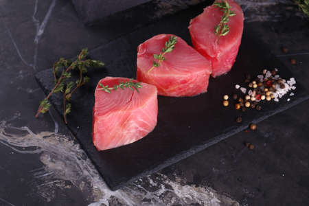 raw fresh tuna fish for healthy eatingの写真素材