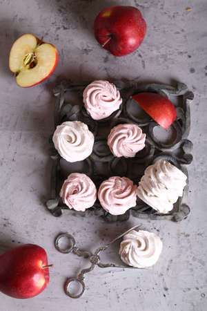 homemade fruit marshmallows for dessert and treatsの写真素材