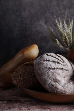 assortment of bakery fresh bread and buns