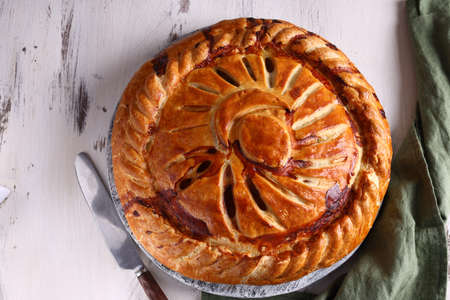 homemade berry pie on the table