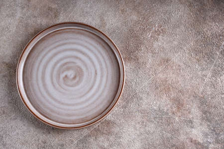 empty clean plate on background with copy spaceの写真素材