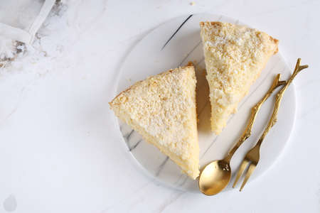 homemade curd cake for dessert