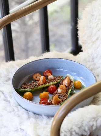 fresh organic healthy food salad with vegetablesの写真素材