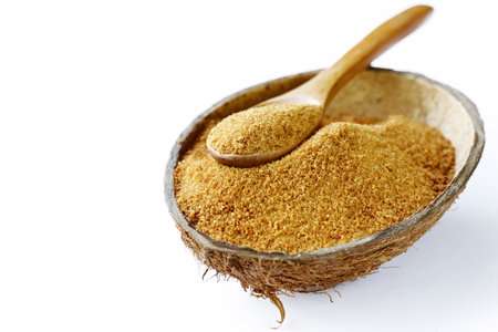 natural organic coconut sugarの写真素材