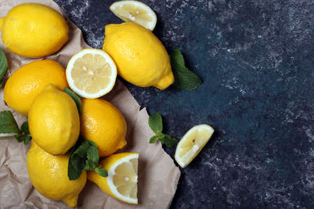 fruit citrus lemons for healthy eatingの写真素材