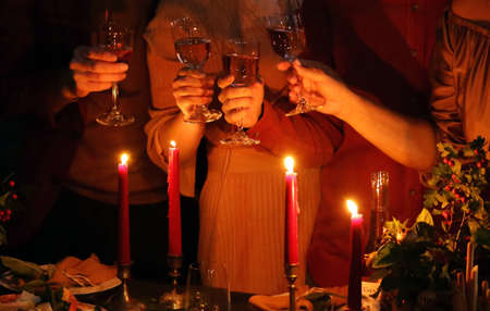 beautiful autumn table setting banquet, celebration
