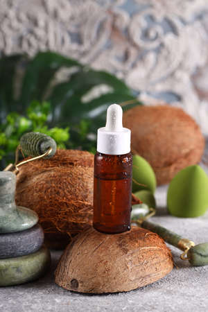 spa concept guasha massage organic body and face careの写真素材