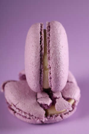 sweet dessert cookies almond macarons for treats and giftsの写真素材