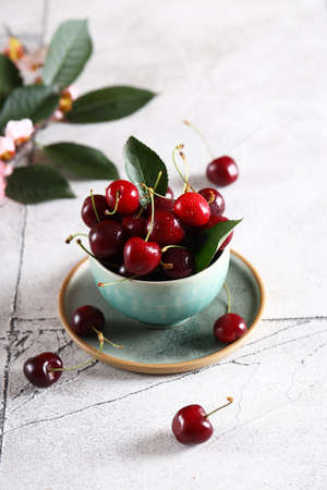 fresh natural fruit sweet cherry food
