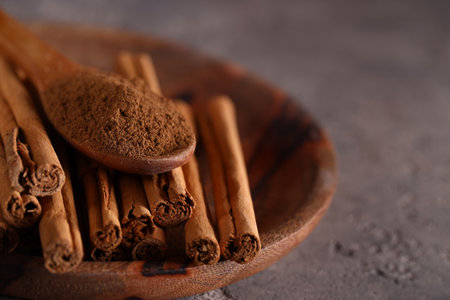 cinnamon spice for desserts and food on the table