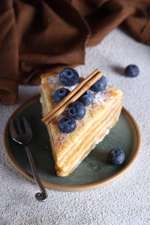 homemade fruit pie with berries and cinnamon