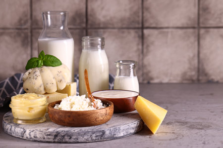 farm dairy products, healthy super foodの写真素材