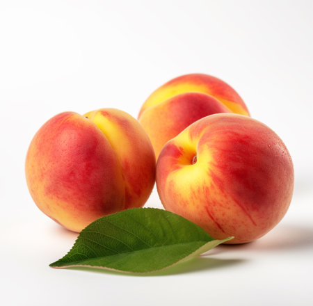 fresh juicy natural organic peachesの素材