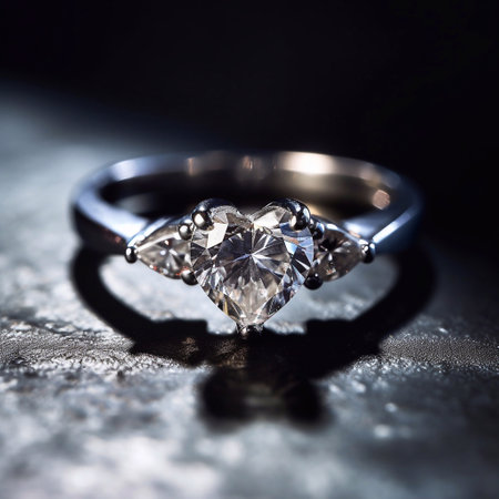 traditional diamond engagement ring jewelryの素材