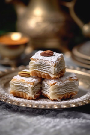 natural oriental sweets baklava turkish delightの素材